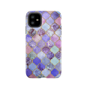 Royal Purple, Mauve & Indigo Decorative Moroccan Tile Pattern Tough Phone Case