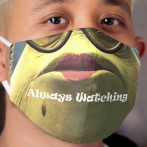 Roz Green Pucker Monster Mouth Cloth Face Mask