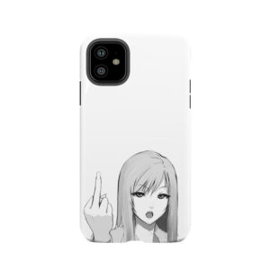 Rude Anime Girl Tough Phone Case