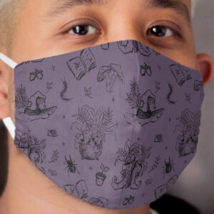 Rustic Garden Witch in Lavender Cloth Face Mask