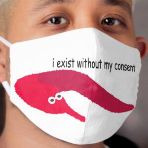 Sad Worm On A String Cloth Face Mask