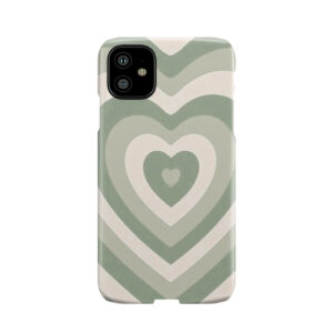 Sage Green Latte Heart Phone Case