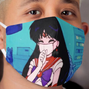 Sailor Mars ☽ my gal practicing safe social distancing, wearing a mask, and being SMART AF Cloth Face Mask