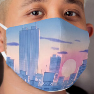 Sailor Moon City Landscape Cloth Face Mask