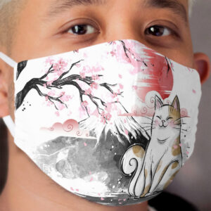 Sakura cat Cloth Face Mask