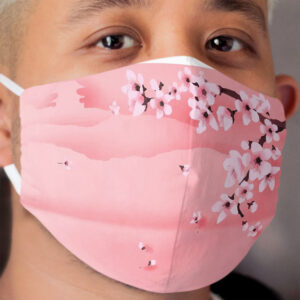 Sakura tree mask | Sakura (Cherry Blossom) dust mask | Sakur anime n.a.r.u.t.o amask | Sakura tree mask makeup | Cherry blossom mask masquerade ball | Cloth Face Mask