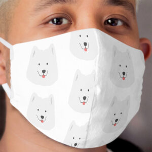 Samoyed with Tounge Out *MLEM* Cloth Face Mask