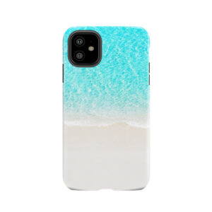 Sand Beach With Turquoise Sea Waves Tough Phone Case