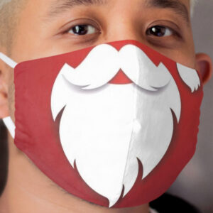 Santa Beard Red Cloth Face Mask