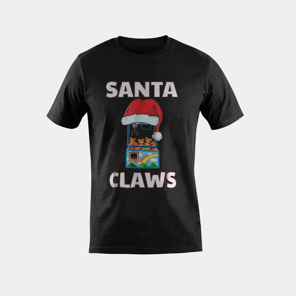 Santa Claw Kids T-Shirt Christmas Claw Machine Crane Game