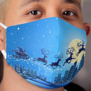 Santa flying to your city Cloth Face Mask