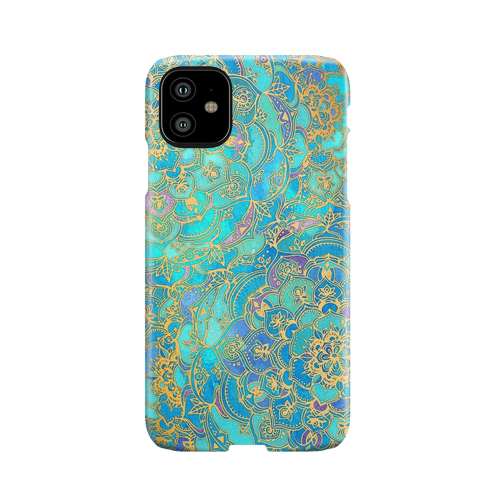 Sapphire & Jade Stained Glass Mandalas Phone Case