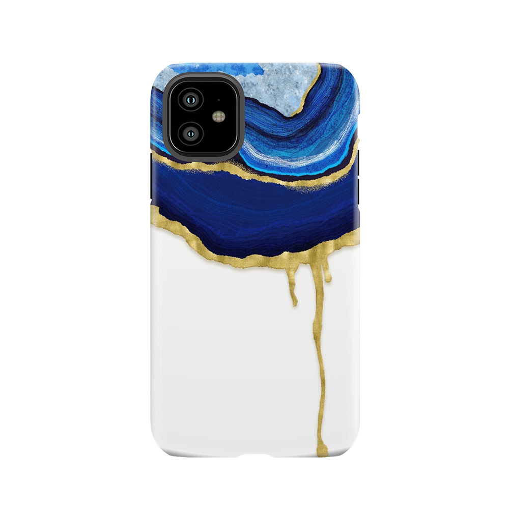 Sapphire Dripping Agate Tough Phone Case