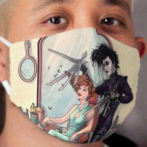 Scissorhands Hair Cut Cloth Face Mask