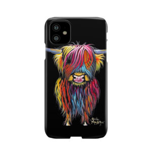 Scottish Hairy Highland Cow ' Braveheart ' By Shirley Macarthur Phone Case