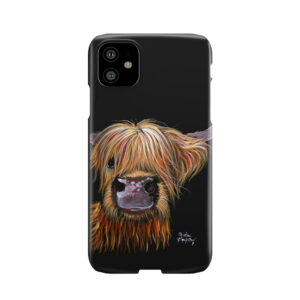 Scottish Hairy Highland Cow 'Henry' By Shirley Macarthur Phone Case