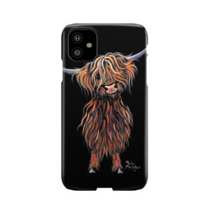 Scottish Hairy Highland Cow ' Wee Mac ' By Shirley Macarthur Phone Case