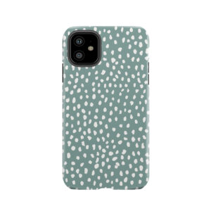 Sea Green Dalmatian Print Mask Tough Phone Case