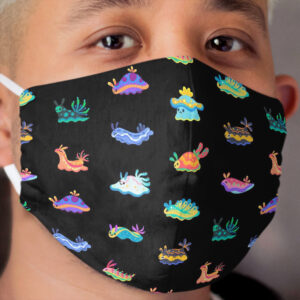 Sea slug - black Cloth Face Mask