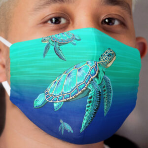 Sea Turtle Turquoise Oceanlife Cloth Face Mask
