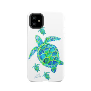Sea Turtle With Babies Tough Phone Case