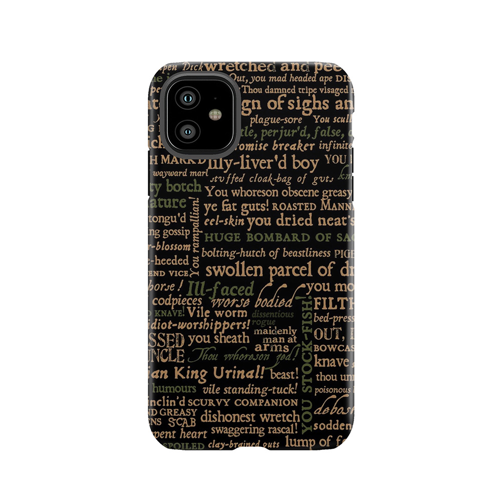 Shakespeare Insults Dark - Revised Edition (By Incognita) Tough Phone Case