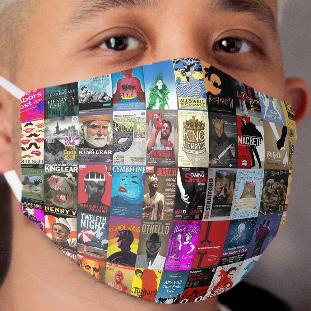 Shakespeare Plays Cloth Face Mask