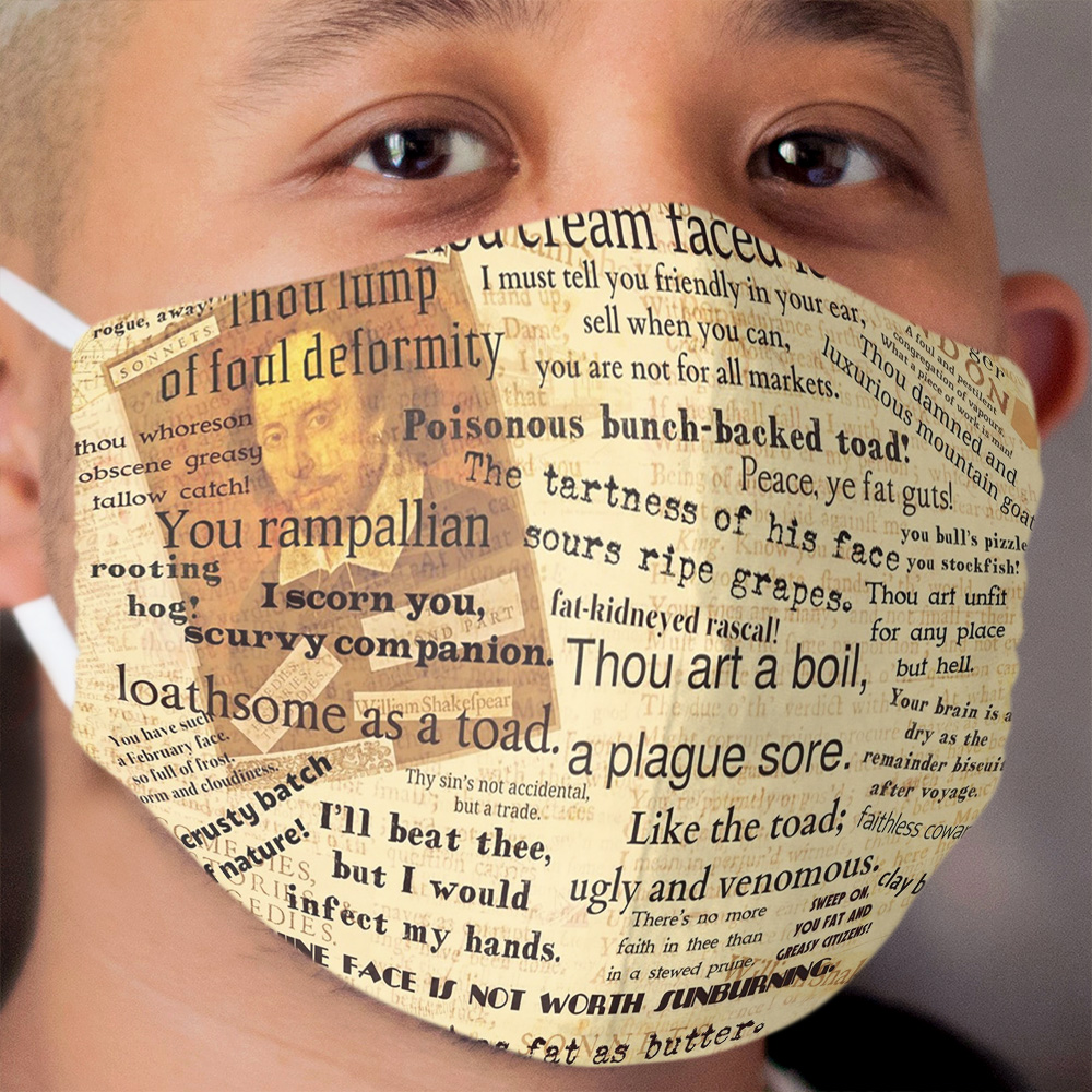 Shakespeare's Best Insults Cloth Face Mask