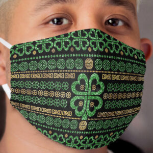 Shamrock Four-leaf clover Ornament Cloth Face Mask