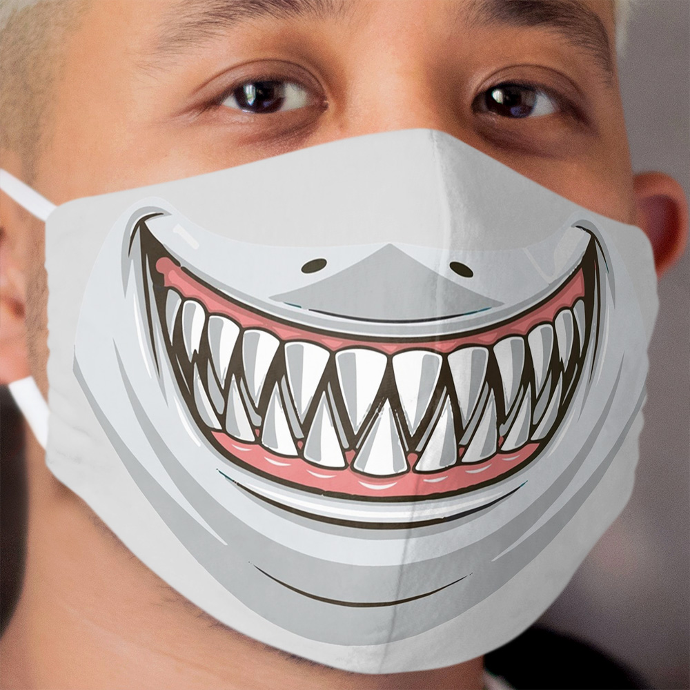 Shark Teeth! Cloth Face Mask - Chief T-shirt