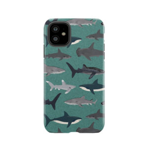 Sharks Illustration Art Print Ocean Life Sea Life Animal Marine Biologist Kids Boys Gender Neutral Educational Andrea Lauren Tough Phone Case