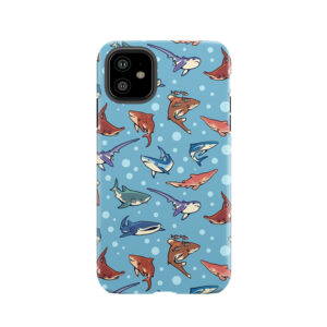 Sharks In The Light Blue Tough Phone Case
