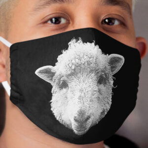 Sheep head canvas, sheep Cloth Face Mask