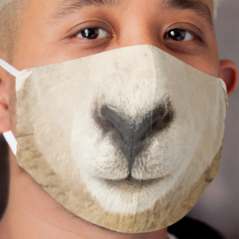 Sheeple White Sheep Cloth Face Mask