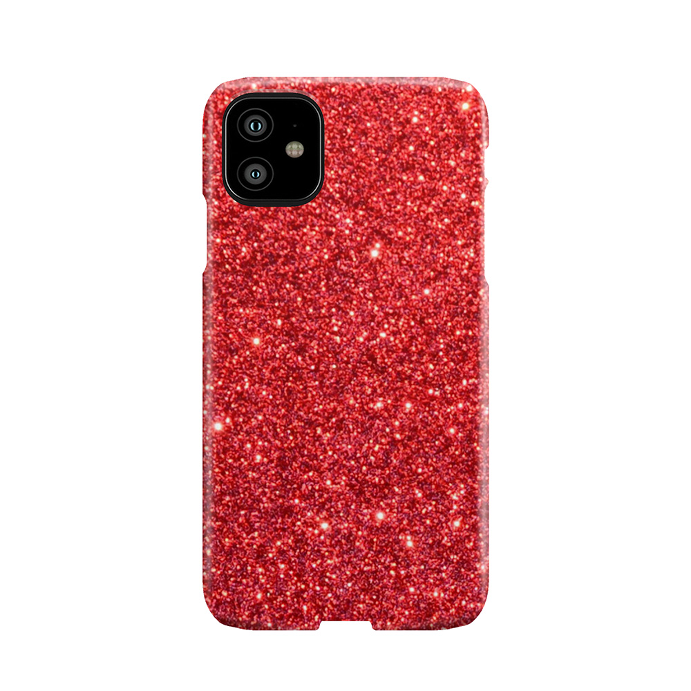Shiny Sparkly Christmas Cherry Red Glitter Phone Case