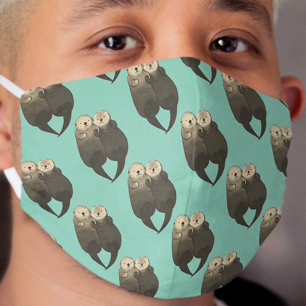 Significant Otters - Otters Holding Hands Cloth Face Mask