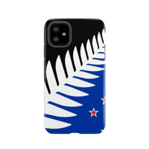 Silver Fern Flag Banner Tough Phone Case