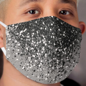 Silver Gray Glitter #1 #shiny #decor #art Cloth Face Mask