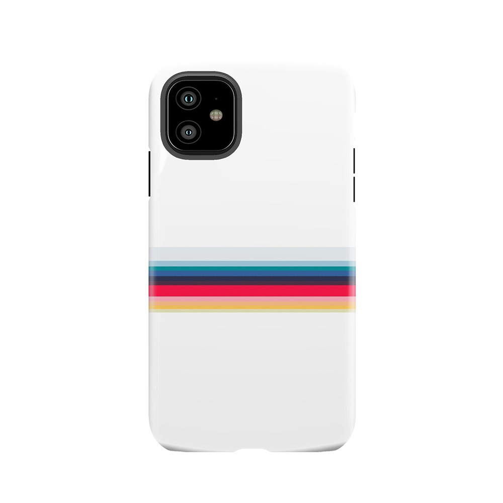 Simply Striped- White Tough Phone Case