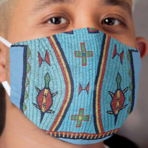 SIOUX INDIAN GLASS BEADED ART MADE 1875 Cloth Face Mask