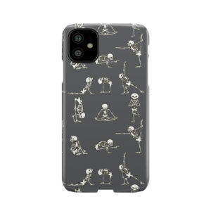 Skeleton Yoga Gray Phone Case