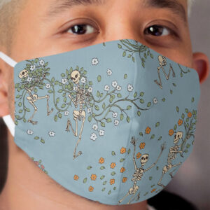 Skeletons with garlands Cloth Face Mask