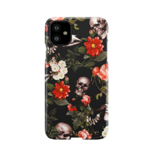 Skull And Floral Pattern Phone Case