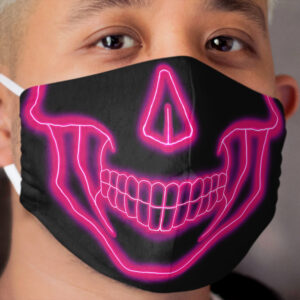 SKULL NEON PINK Cloth Face Mask