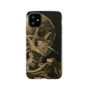 Skull Of A Skeleton With Burning Cigarette Tough Phone Case