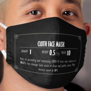 Skyrim Cloth Cloth Face Mask Description Cloth Face Mask