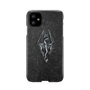 Skyrim Logo - Iron Embossed In Granite Phone Case