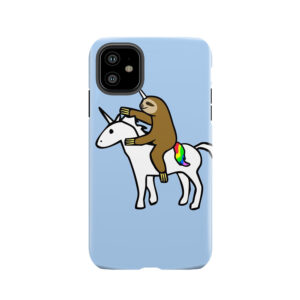 Slothicorn Riding Unicorn Tough Phone Case