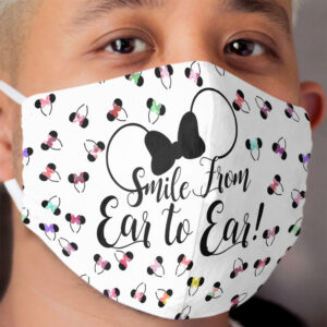 Smile from ear to ear - bow ears Cloth Face Mask