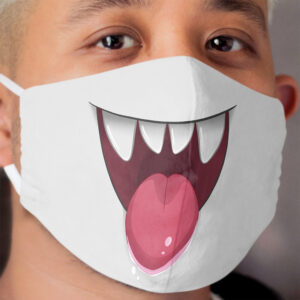Smiley Boo Ghost Mouth Cloth Face Mask